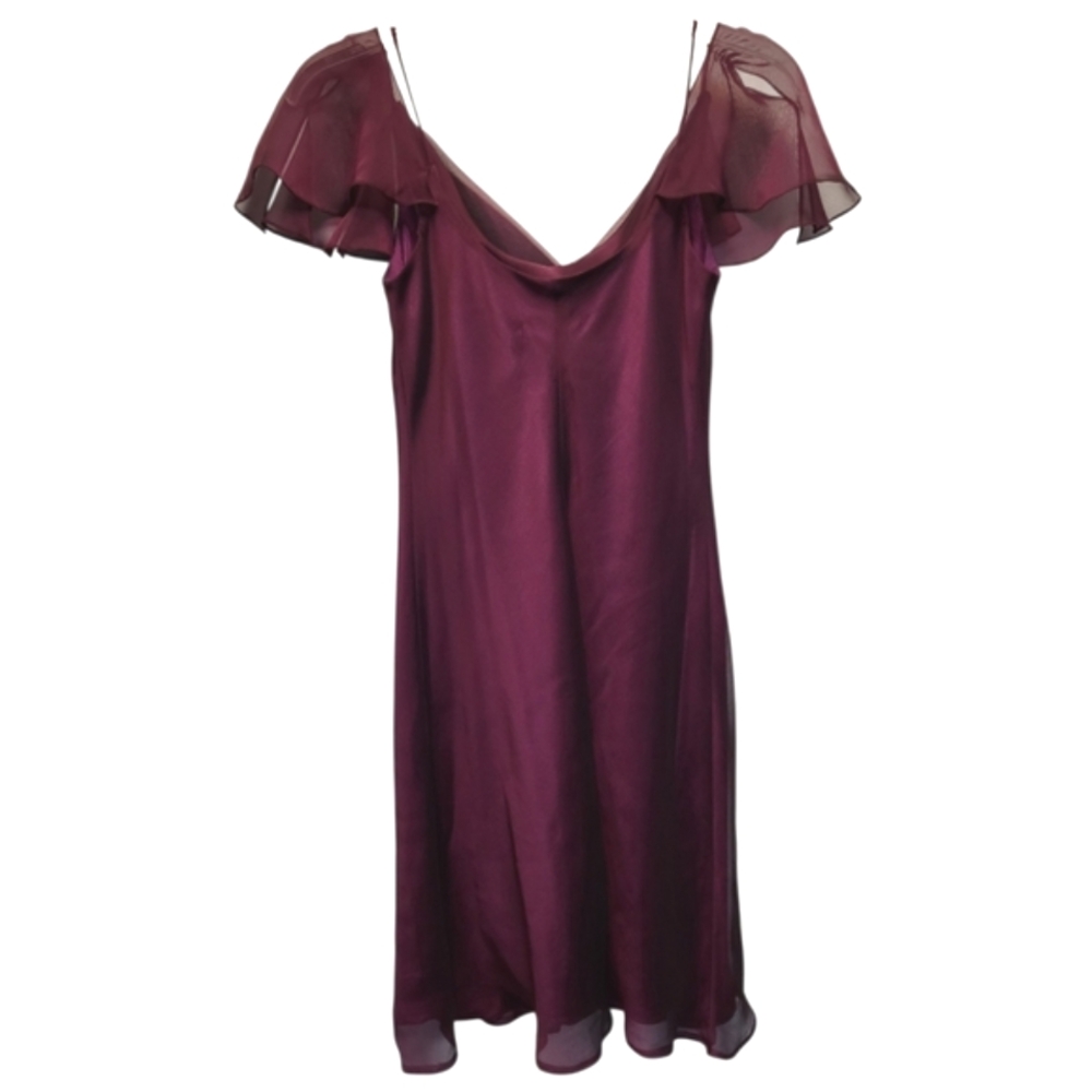 Vintage Betsy & Adam by Jaslene Elegant Burgundy Party Dress - Size 8